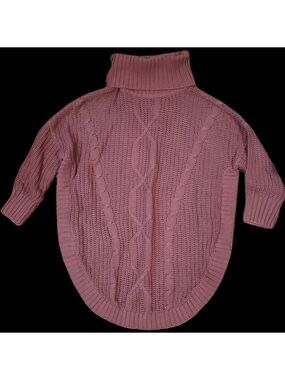 NWT Express Knit Turtleneck Oversized Tunic Sweater Sz SP